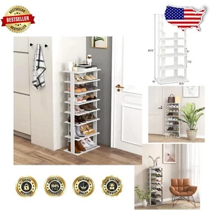 Organizador vertical de zapatos independiente de 8 niveles - Diseño personalizable que ahorra espacio - Imagen 1 de 11