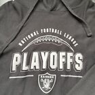 Raiders Hoodie XL Mens NFL Team Apparel Playoffs Black Pullover Sweatshirt Used