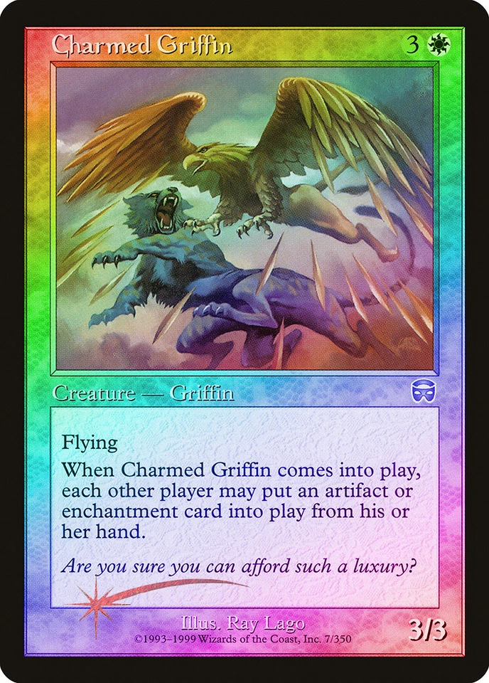Charmed Griffin FOIL Mercadian Masques NM White Uncommon MAGIC CARD ABUGames - Image 1 of 1