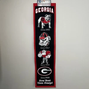 Georgia Bulldogs NCAA Winning Streak Embroidered Heritage Banner! - Picture 1 of 11