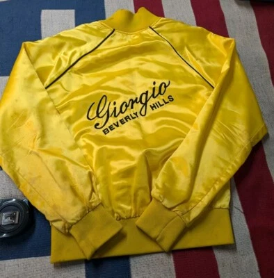 Винтажная желтая куртка-бомбер 80-х Fred Hayman Giorgio Beverly Hills сделано в США M  - Изображение 1 из 4