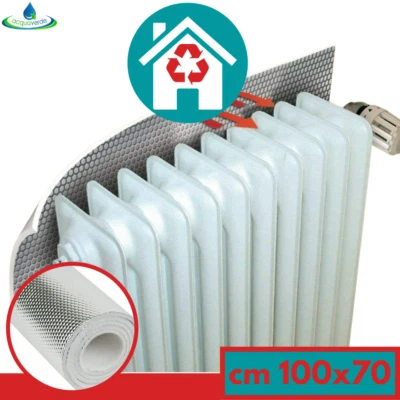 ACQUAVERDE SET PANNELLI TERMORIFLETTENTI PER CALORIFERI TERMOSIFONI CM 100x70 CON BIADESIVO