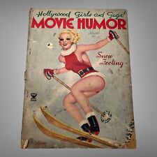 Movie Humor January 1935 Snow Fooling Skiing Cover