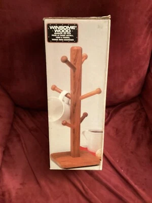 Hogar NUEVO en caja. Taza de madera de teca "Winsome Wood" 15" árbol tiene capacidad para 6 tazas Foto 1 de 4