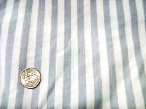 Gray and white 1/4 Stripes cotton knit jersey 2 yards minus 20" x 32 - Picture 1 of 1