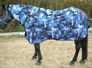 BRAND NEW 600D WATERPROOF TURNOUT RUG COMBO NO FILLING (Blue Cam) - Picture 1 of 8