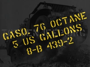 POCHOIR STENCIL MARQUAGE JERRYCAN JERRICAN GAS 44. jeep willys dodge us ww2 - Picture 1 of 1