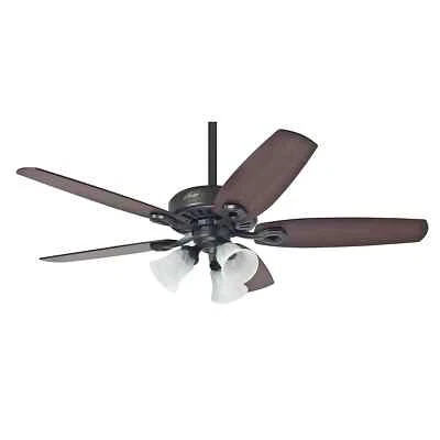 Hunter Ceiling fan with Lights Builder Plus Bronze Living room Fan Lighting 52" - Image 1 of 4