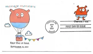 2021 Monsters: Red with odd Eyes, #5 of 5 First Day of Issue - Picture 1 of 2