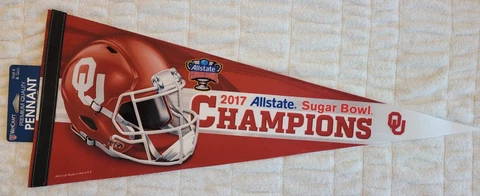Oklahoma Sooners Allstate Sugar Bowl Champions 2017 Pennant OU Cover