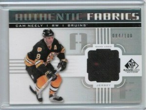 11/12 Upper Deck SP Game Used Cam Neely Authentic Fabrics Jersey #'ed 084/100