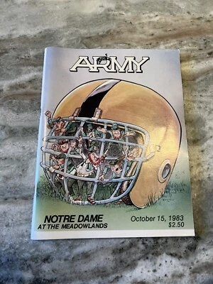Notre Dame Fighting Irish Army Meadowlands NJ Football Program 10/15 1983 - Image 1 of 4