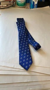 Blueman Paris Seidenkrawatte blau gemustert - Bild 1 von 4
