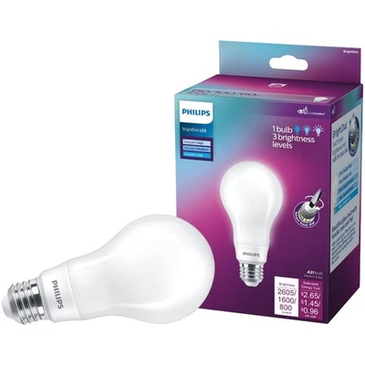 Philips BrightDial 150/100/60W Equivalent Daylight A21 Medium LED Light Bulb - Image 1 of 4
