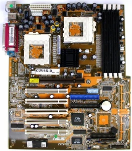 Motherboard. cuv4x-d, dual socket 370, atx, 5x pci, 1x agp - Picture 1 of 3