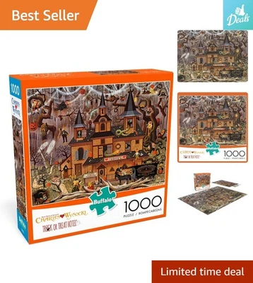 Quebra-cabeça de Halloween Trick or Treat Hotel 1000 peças por Charles Wysocki – Diversão e arte - Imagem 1 de 4