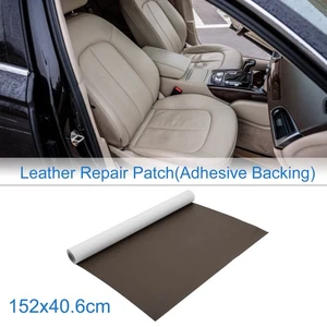 60"x16" Selbstklebende Leder Reparatur Flicken Wasserhahn für Autositz Sofa Verkleidung Kaffee - Bild 1 von 7