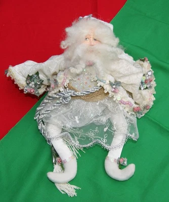 Boneca Wayne Kleski Santa "Katherine's Collection" 11-31195 branca, dourada, prata - Imagem 1 de 4