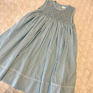Petit Ami Smocked Top Sleeveless Summer Blue Dress Long Size 4 Year Dressy - Picture 1 of 3