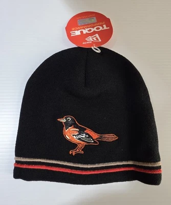 MLB Baltimore Orioles Baseball Adults Size Black  Color Beanie Hat - Image 1 of 4