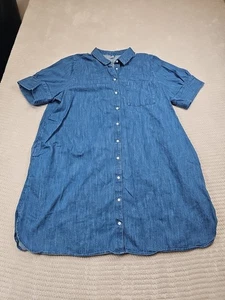 Vestido Old Navy para mujer 2X azul cambray botón delantero - Imagen 1 de 8