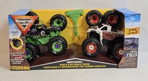 Monster Jam Mechanix 2 Pack Build Rebuild 1/43 Grave Digger Zombie - Bild 1 von 6