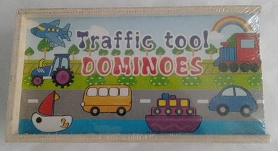 Traffic Tool Wooden Dominoes: Brand New & Sealed In Wooden Box - Image 1 of 2