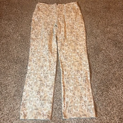 Calça Feminina Gloria Vanderbilt Amanda Estampa Floral Tamanho 10 Bege Casual - Imagem 1 de 4