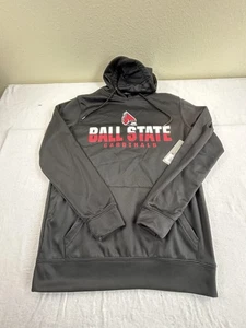 Ball State Cardinals Sz Sm Mens Colosseum Brand Black Hoodie Brand New - Picture 1 of 4