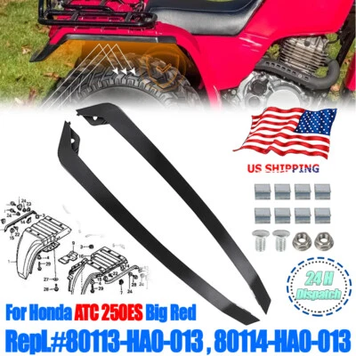 For Honda ATC250ES Big Red 250 Rear Fender Guard Side Trims Pair 1985-1987 1986 Foto 1 de 4
