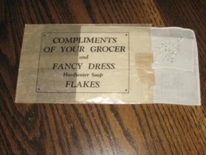 Vintage Embroidered White Souvenir Advertising Hanky - Picture 1 of 3