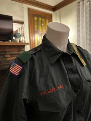 NEW 2013 BSA Venture Boy Scouts Venturing Ladies M Uniform shirt Vented Snap NWT - Image 1 of 4