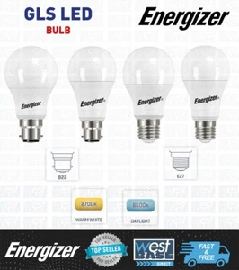 Energizer LED GLS Globe Light Bulb Lamp 40W 60W 75W 100W 150W 200W B22/BC E27/ES - Picture 1 of 7