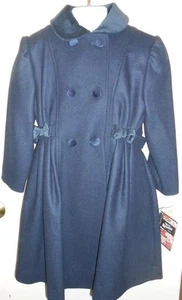 Rothschild Girls Wool B;lend Winter Dressy Coat Midnight Size Five (5) NWT - Picture 1 of 2