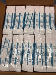 20,000 QTY x $100 Currency Straps 1KX20 Blue UPC 7986 1-STK-STRAP-BLUE100 - Picture 1 of 3