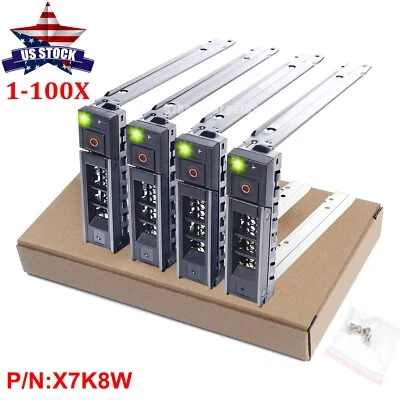 Lot X7K8W 3.5" Gen 14 HDD Tray Caddy for Dell R740 R740xd R940 R6415 C6420 14th - Image 1 of 4