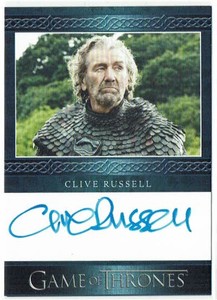 Game Of Thrones Complete Series Auto Autograph Clive Russell as Ser Brynden