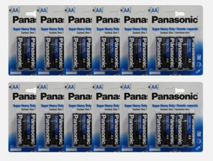 48 pilas Panasonic AA súper resistentes carbono zinc frescas nuevas al por menor a granel - Imagen 1 de 1