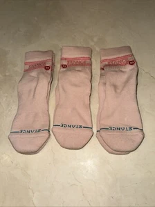 STANCE WOMENS PINK ICON QUARTER SOCKS SIZE M (3-PACK) $36 - Picture 1 of 6