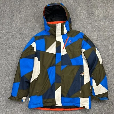 Chaqueta de esquí Salomon Clima Pro niños XL (14Y) capucha extraíble AOP snowboard invierno Foto 1 de 4