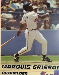 Atlanta Braves Poster Card Vtg 1994 Rare VHTF AJC Limited 8x11 Marquis Grissom  - Picture 1 of 9
