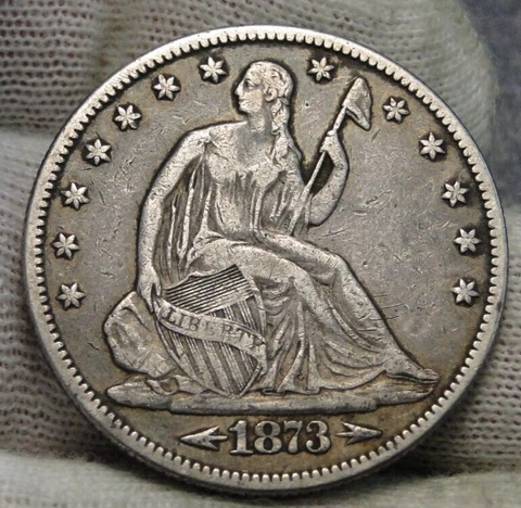 1873 Seated Liberty Half Dollar Cover