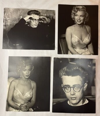 (4) Pósters vintage de Phil Stern Marilyn Monroe y James Dean de los años 90 (11,75” X 9,5”) Foto 1 de 4