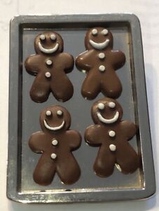 1996 Tyco Kitchen Littles OSFT Gingerbread Men On Cookie Sheet 1:6 Barbie Size