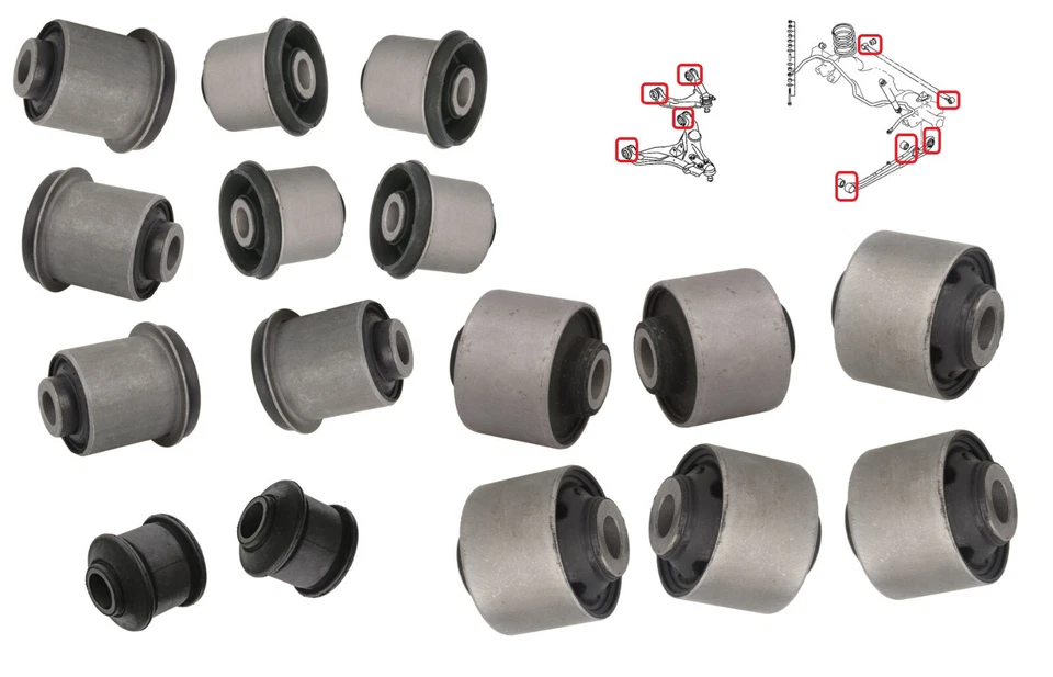 Front Rear Control Trailing Arm Bushings for Mitsubishi Montero Sport 2008-2016 - Image 1 of 1