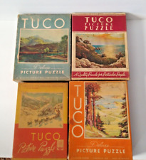 Lot of 4 Vintage TUCO Picture Puzzles Thick Pieces