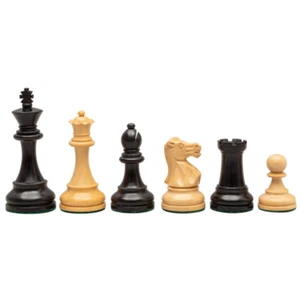 British Ebonised Chess Men 3.5 inch - Picture 1 of 8
