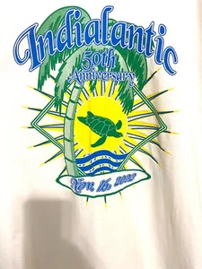 TOWN OF INDIALANTIC 50 YEAR ANNIVERSARY T-SHIRT WHITE 2XL 50/50 Fruit Loom - Picture 1 of 4