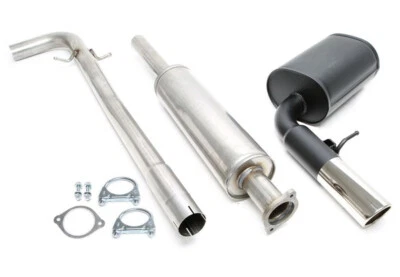 Sistema de escape deportivo tubo de escape 1x90mm redondo rebordeado para Volvo V70 II 2.4l tipo S - Imagen 1 de 2