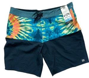 Billabong Men's 38 Boardshort Pro Performance Recycler Surf Swim Tie Die Mid - Picture 1 of 7